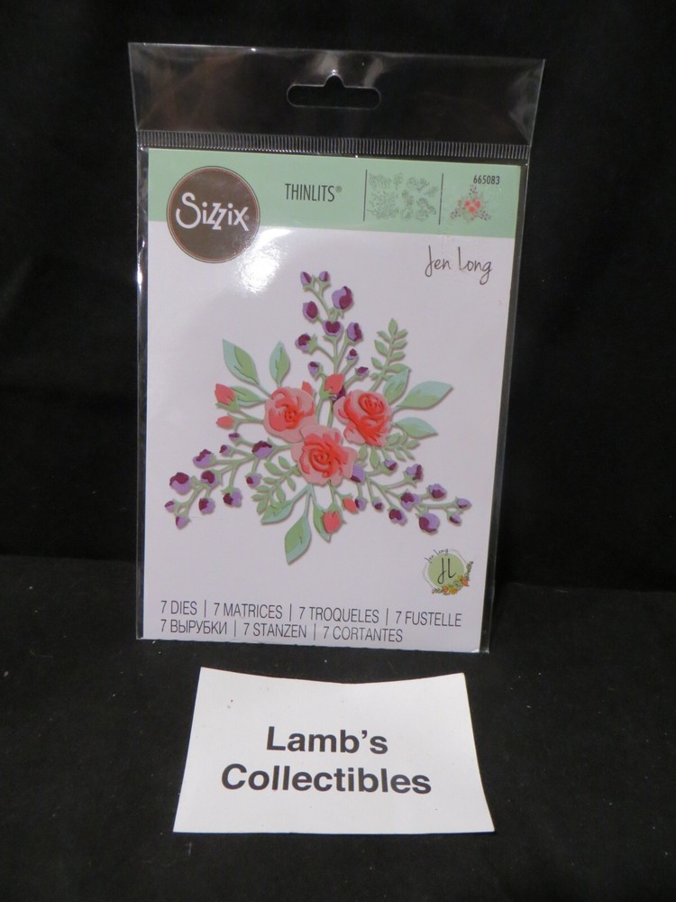 Sizzix Thinlits Floral Layers #2 by Jen Long 7 dies Ellison Scrapbooking 665083
