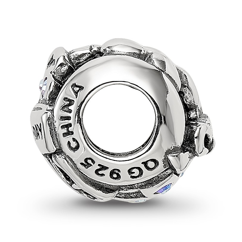 Silver Reflections Crystals Birthday Collage Bead QRS3461