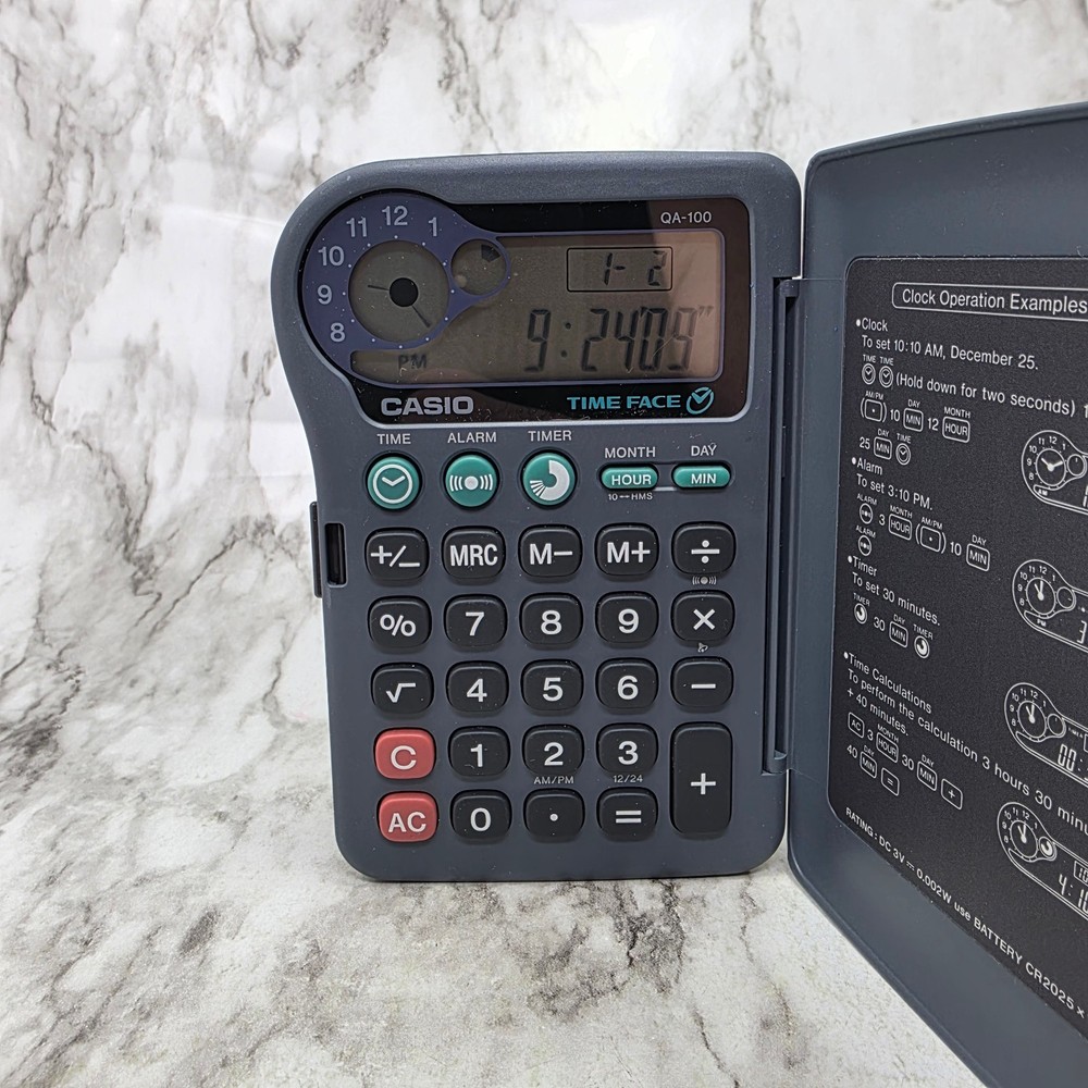 Casio QA-100 Time Face Calculator Timer & Alarm