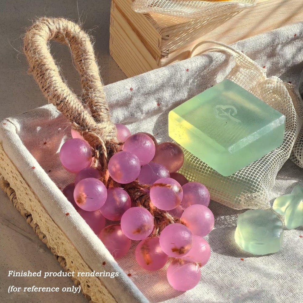 DIY Grape Soap Making Kit for Beginners, Complete Handmade Craft Set with Mol...