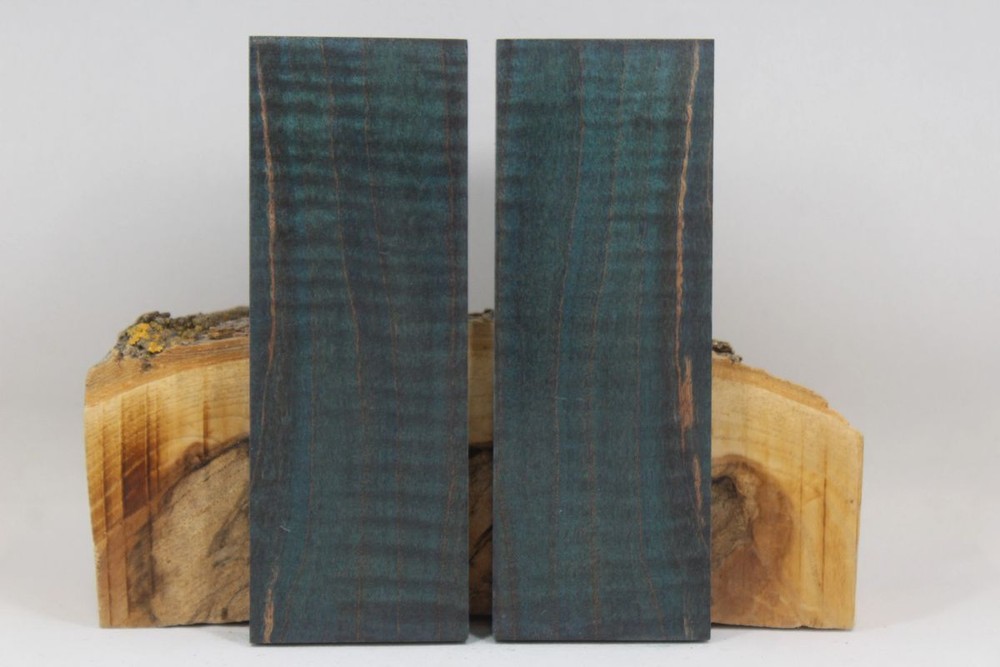 STABILIZED DYED MAPLE CUSTOM KNIFE HANDLE MATERIAL BLANK SCALES (6737)
