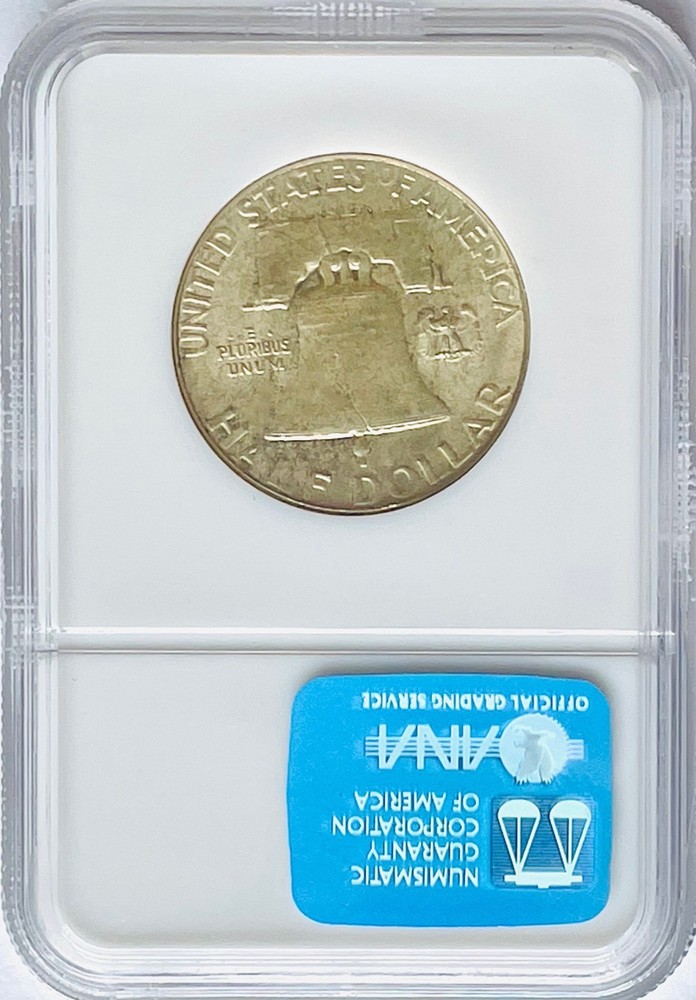 1954 Franklin Half Dollar - NGC MS64 - Toned
