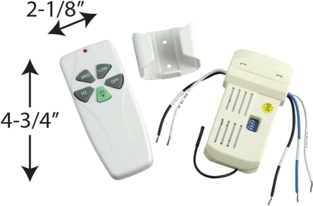 Ceiling Fan/Light Remote Control, Airpro Collection, Indoor, P2618-01, White
