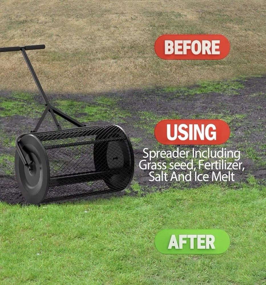 NEW Walensee 24" Compost & Peat Moss Spreader with T Shaped Handle