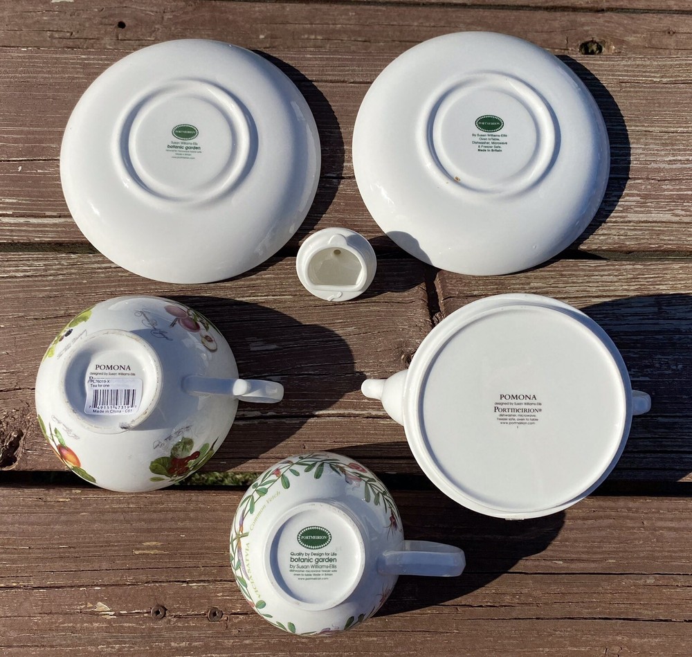 6pc Portmeirion Tea Set