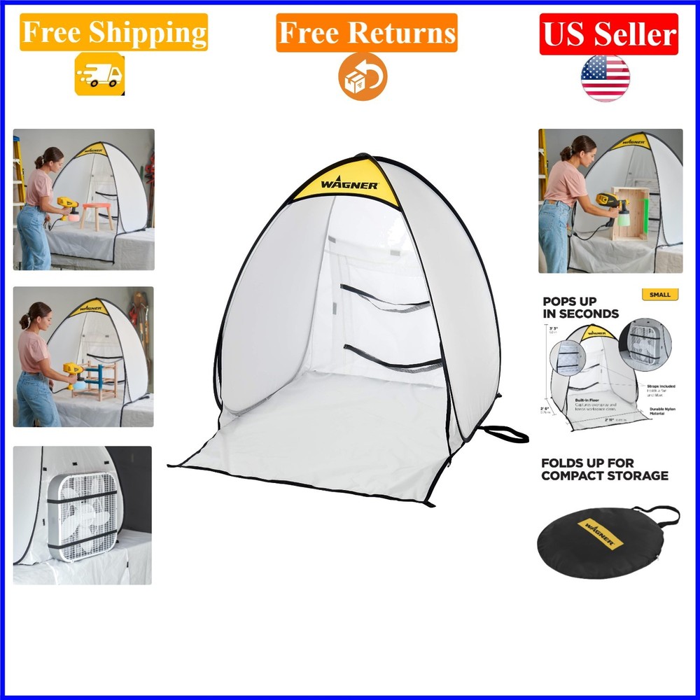 Spraytech Small Portable Spray Shelter for DIY Paint Projects, White