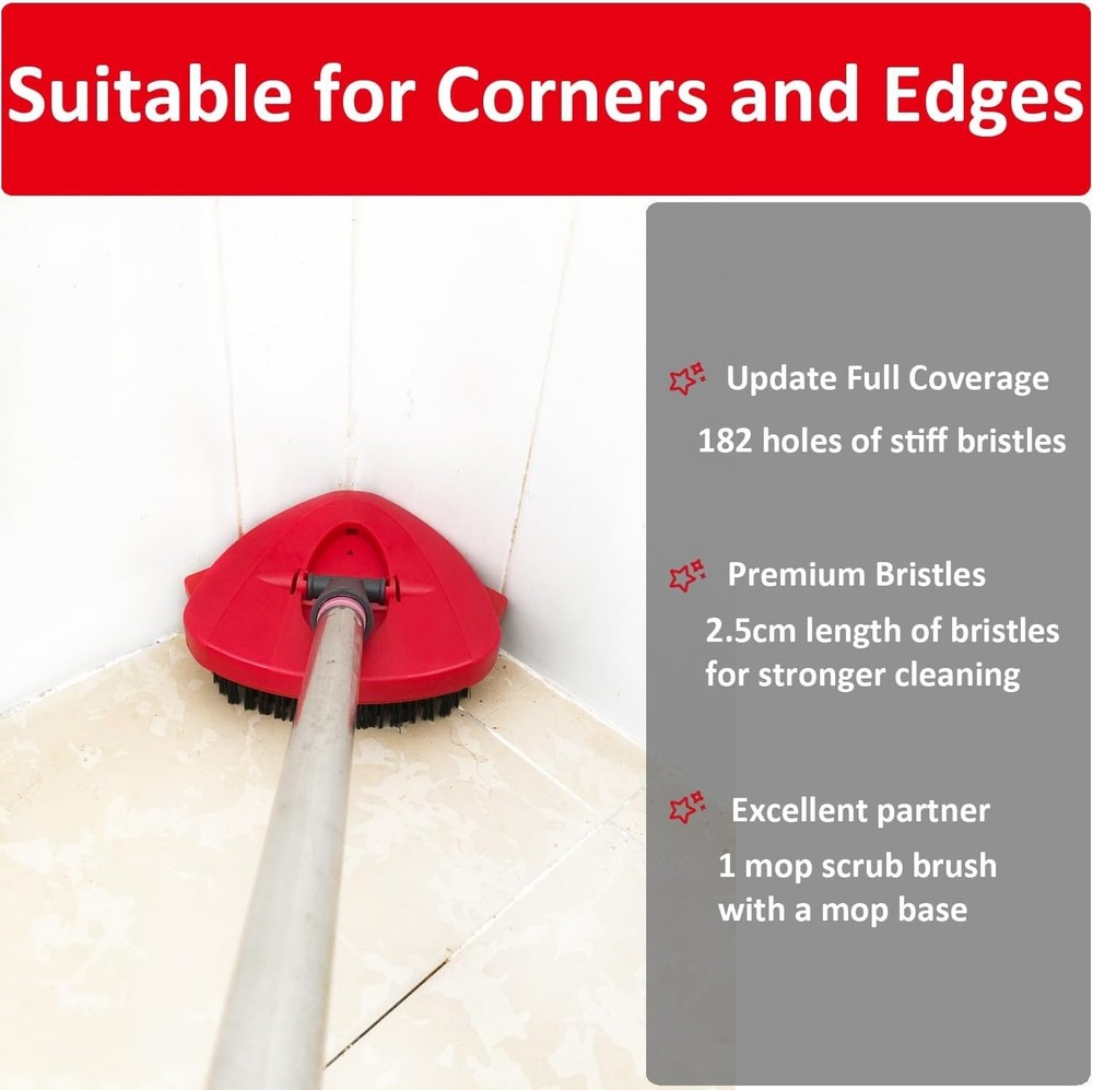 Dual Replacement Spin Mop Scrub Heads - Efficient Deep Cleaning for All Surfaces