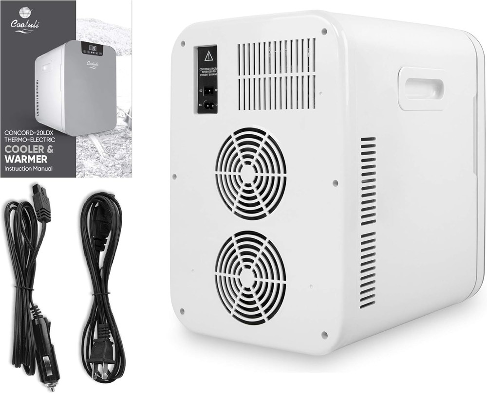 20 Liter Mini Fridge with Temperature Control - Black