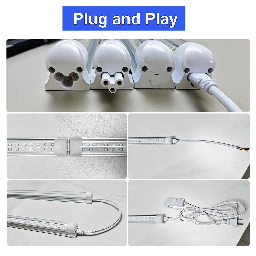 24 Pack 40W 4FT UV Led Black Light Bar DJ Stage Light Linkable Plug in and Play