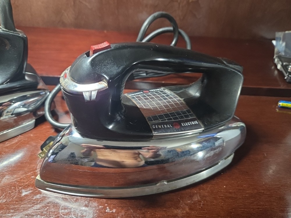 2 Vintage GE steam Irons