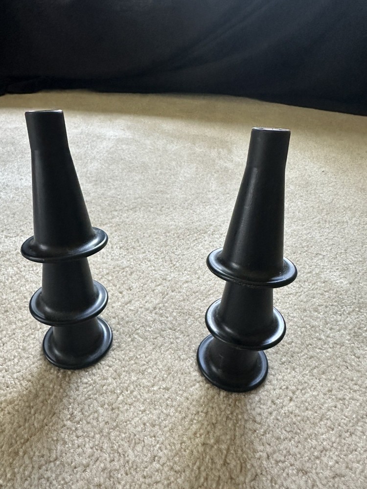 6PCS Reinforced Bed Frame Feet Riser That Replace Wheels.  Black