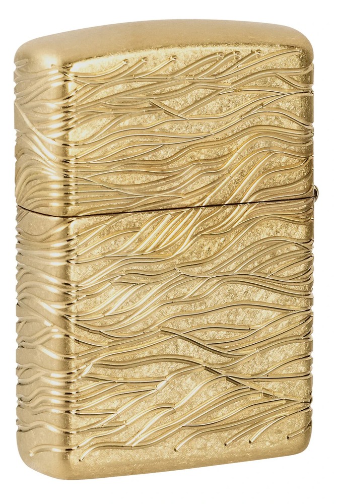 Zippo Armor Tumbled Brass Multicut 46273