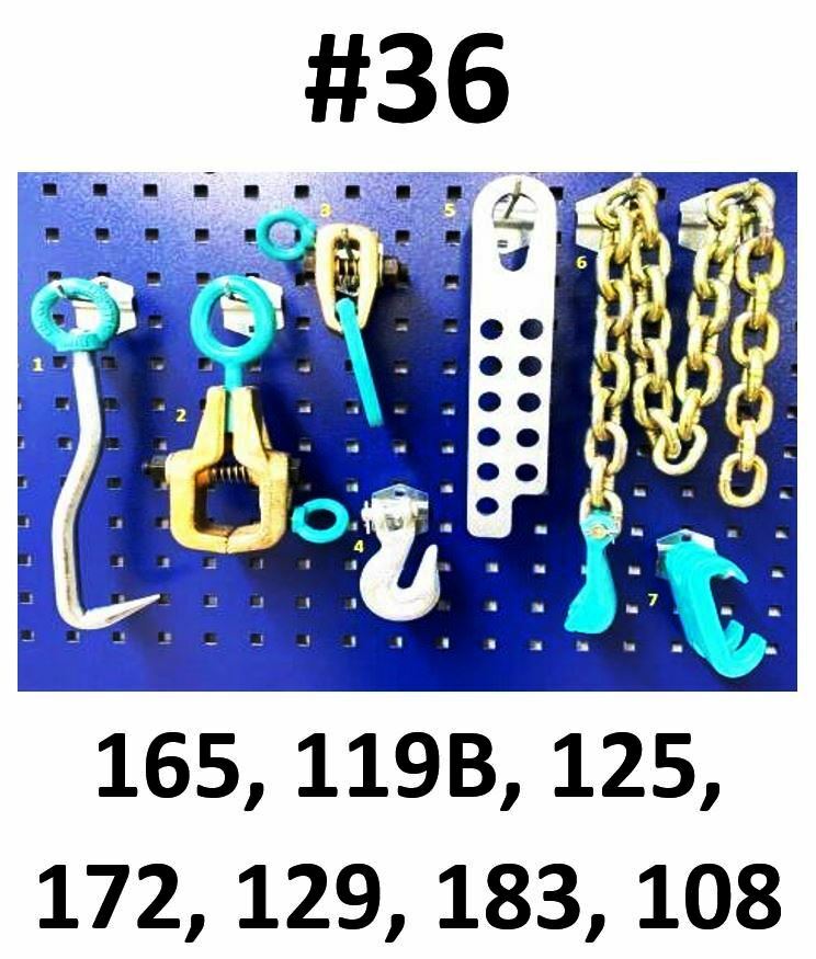 SET#36 FRAME MACHINE COLLISION REPAIR PULLING CLAMPS TOOLS 7 Piece value set