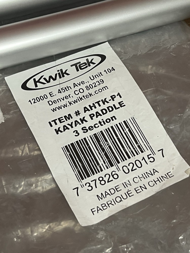 Kwik Tek Kayak Paddle 3 Section Aluminum AHTK-P1
