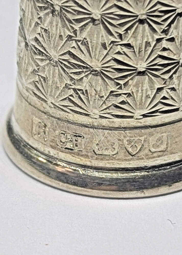 Antique Sterling Silver Thimble, Size 6