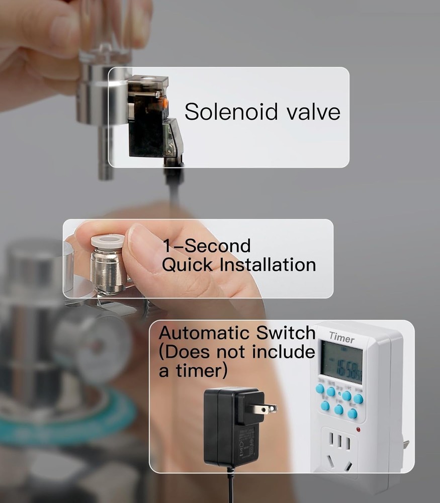 Complete Aquarium CO2 System with Solenoid Valve--