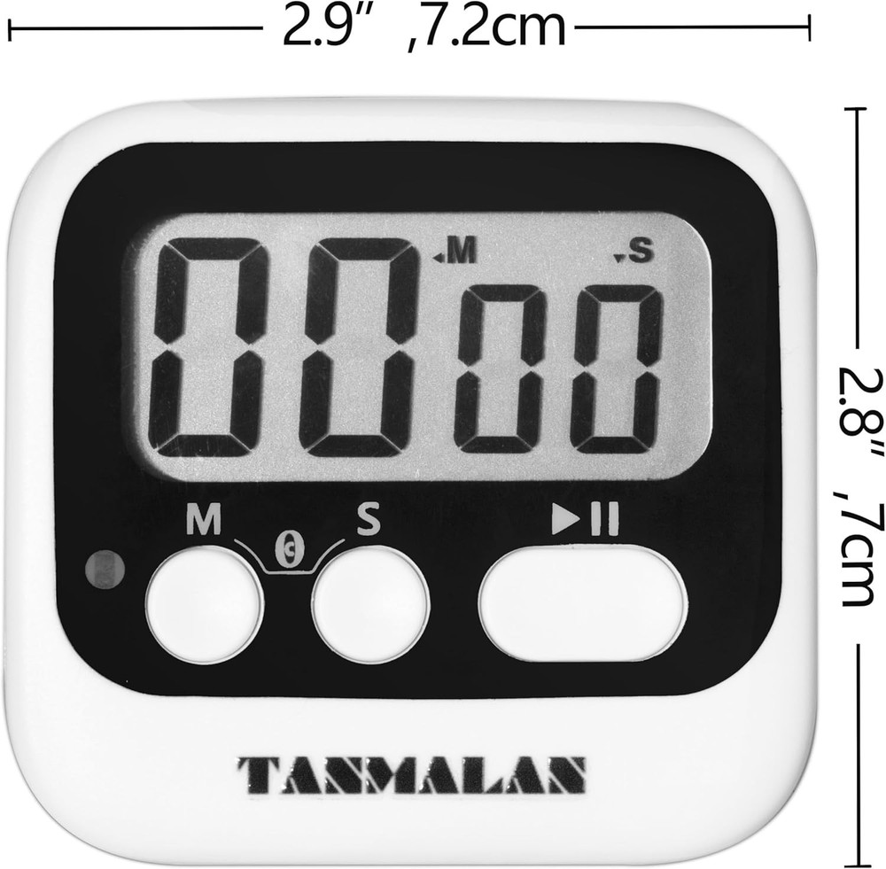 Versatile Digital Timer with Memory Function - Ideal for Cooking & Workouts