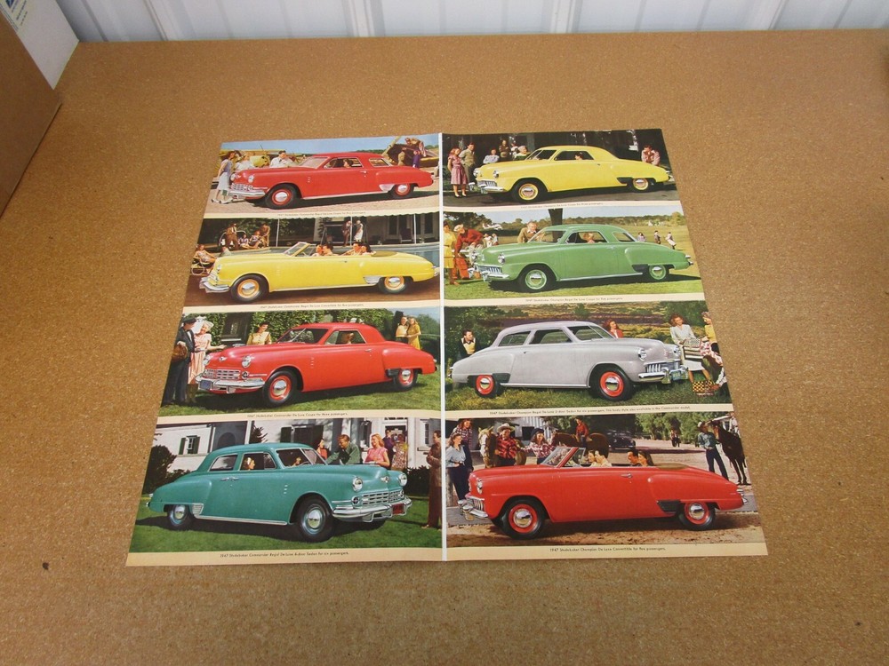 1947 Studebaker Regal Champion Commander sales brochure 8 pg folder ORIGINAL