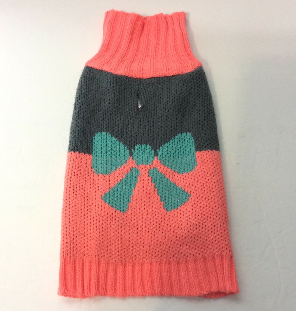 Small Knitted Dog Sweater With Turtle Neck
