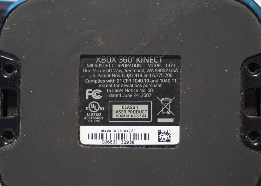 Black Microsoft Xbox 360 Kinect Motion Sensor Camera Bar - Model 1473