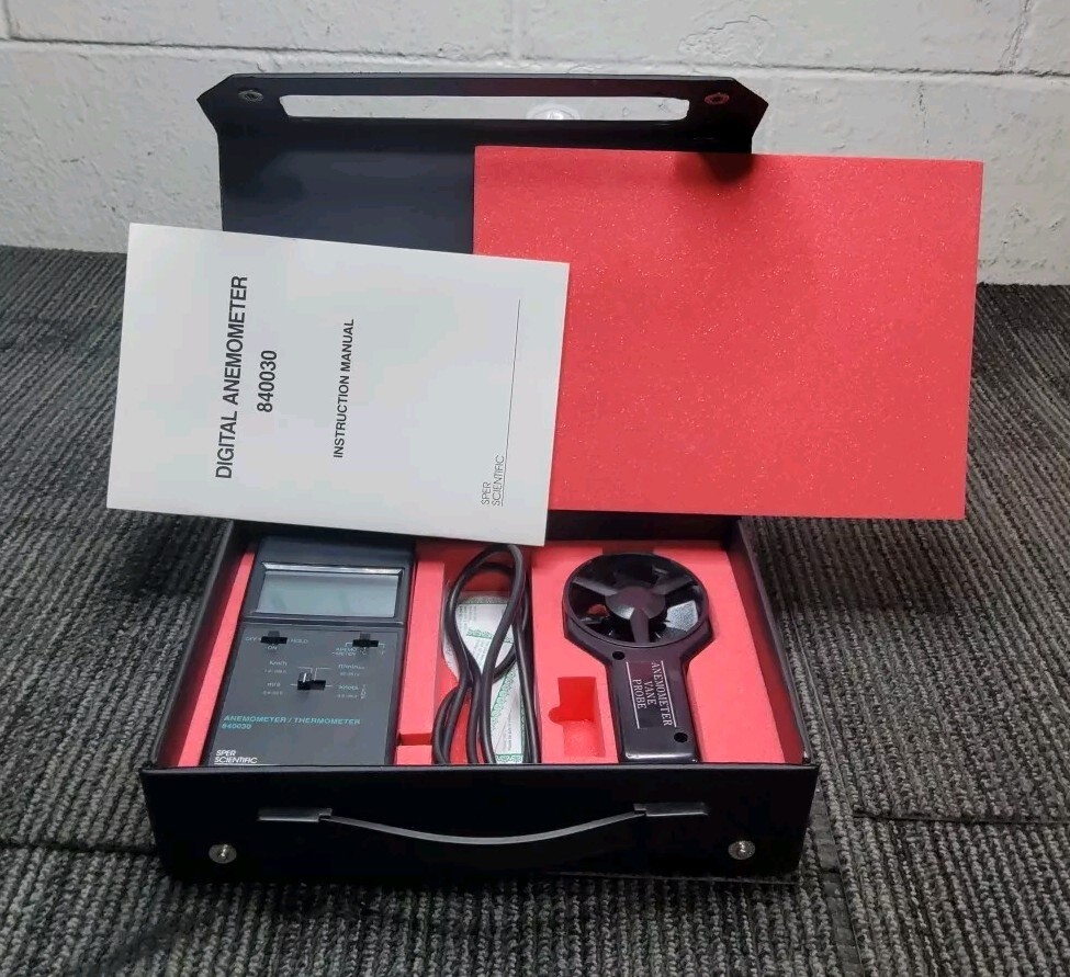 Sper Scientific 840030 Digital Anemometer in Case