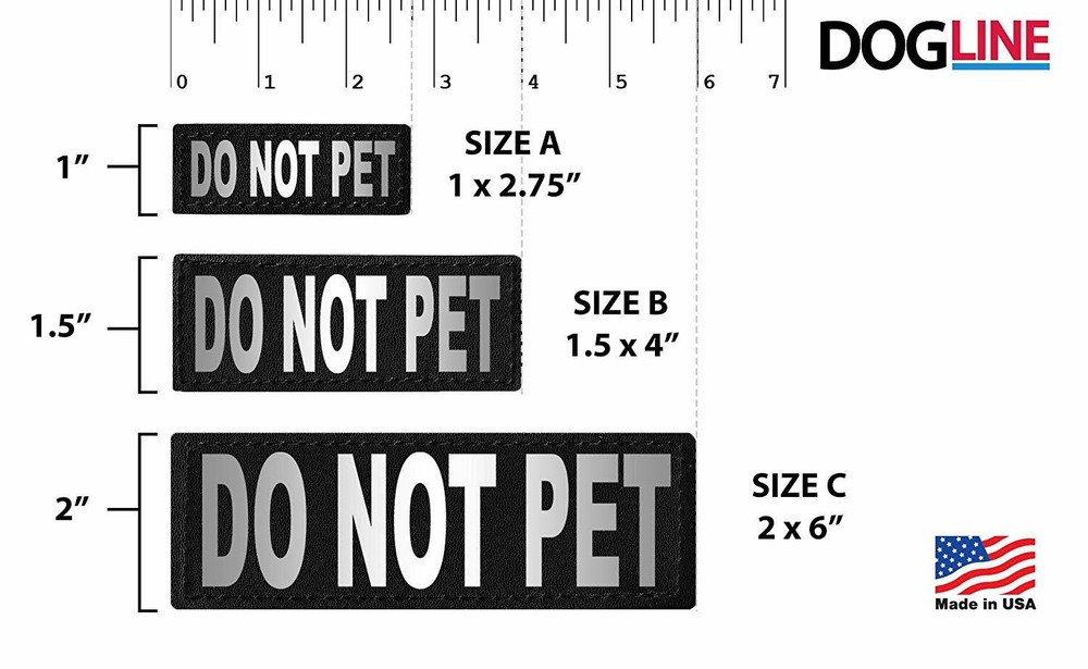 Do Not Pet Patch Reflective Extra Label Tag for Dog Harness Do Not Pet