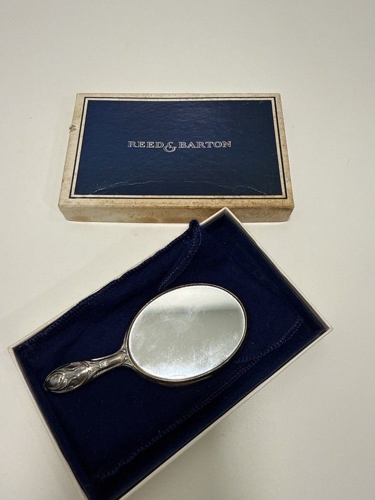 Reed & Barton Hand Mirror with Original Box – Silverplate Vintage