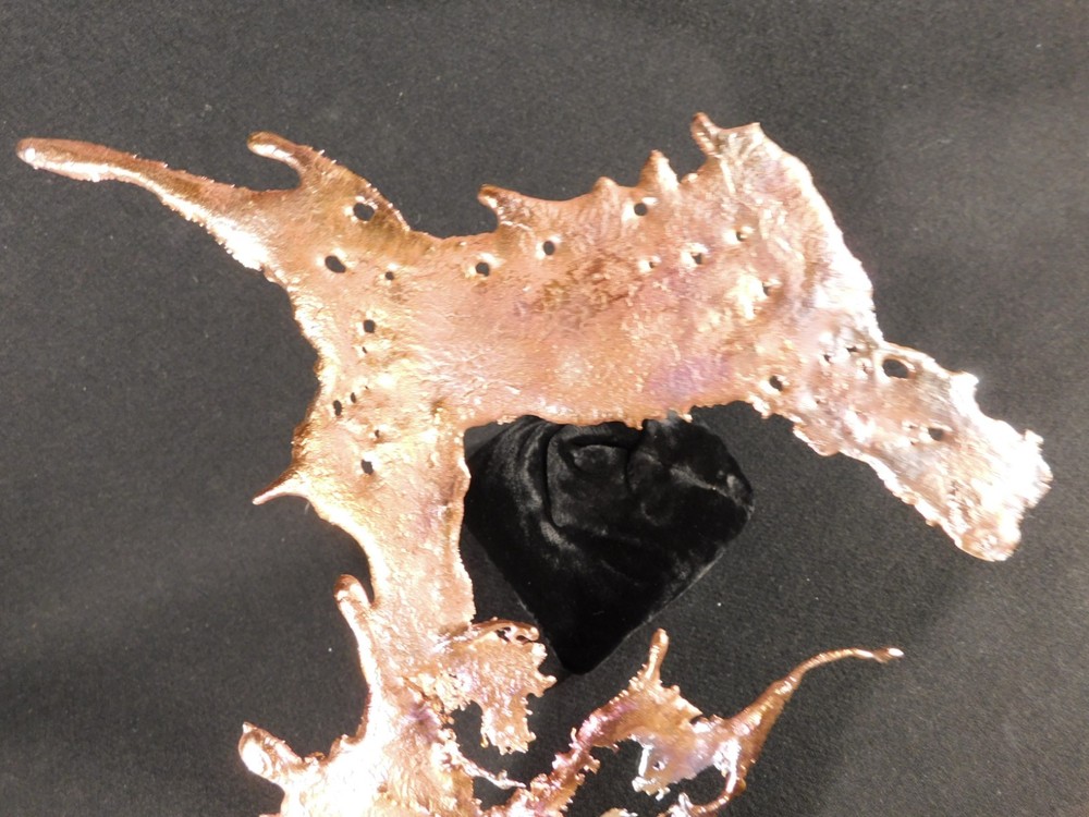 BIG! Bright Solid Solid COPPER Splash ART Sculpture Arizona 370gr