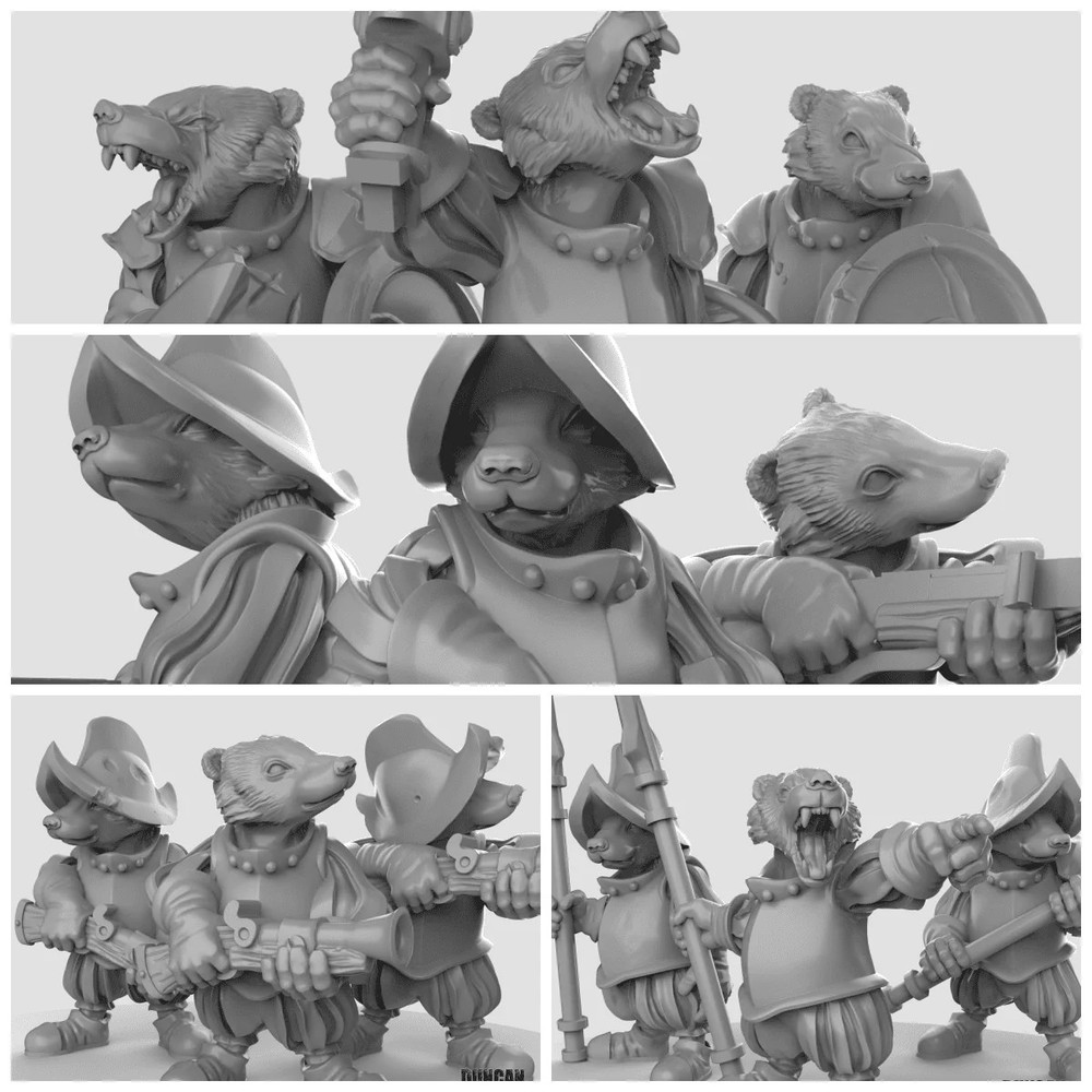 Badger Folk Miniature
