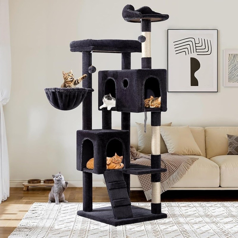 Multifunctional Cat Tree Activity Center W/ Cozy Condos & Scratching Posts New