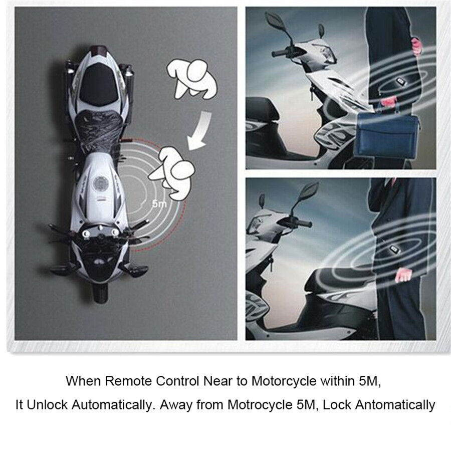 Motorcycle Alarm Anti-Theft Security System Vibration Alarm Remote Engine Start