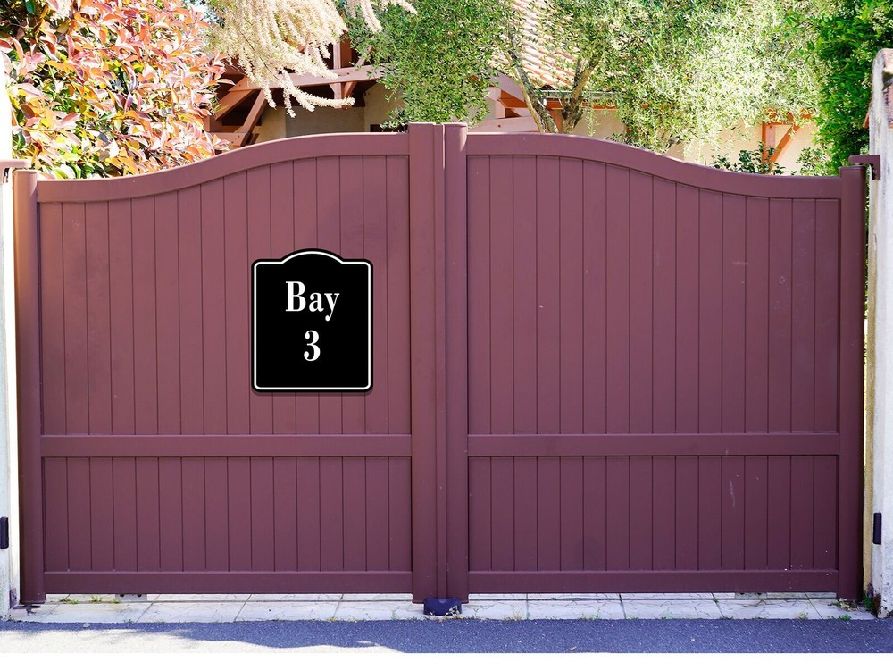 Bay 3 Bin BLACK Aluminum Composite Sign