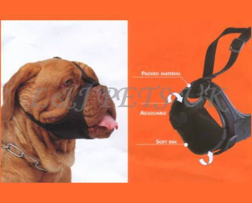 NEW Nylon Adjustable Pets Mouth Set Muzzle for Dog Set Stop Chewing Bark Bite