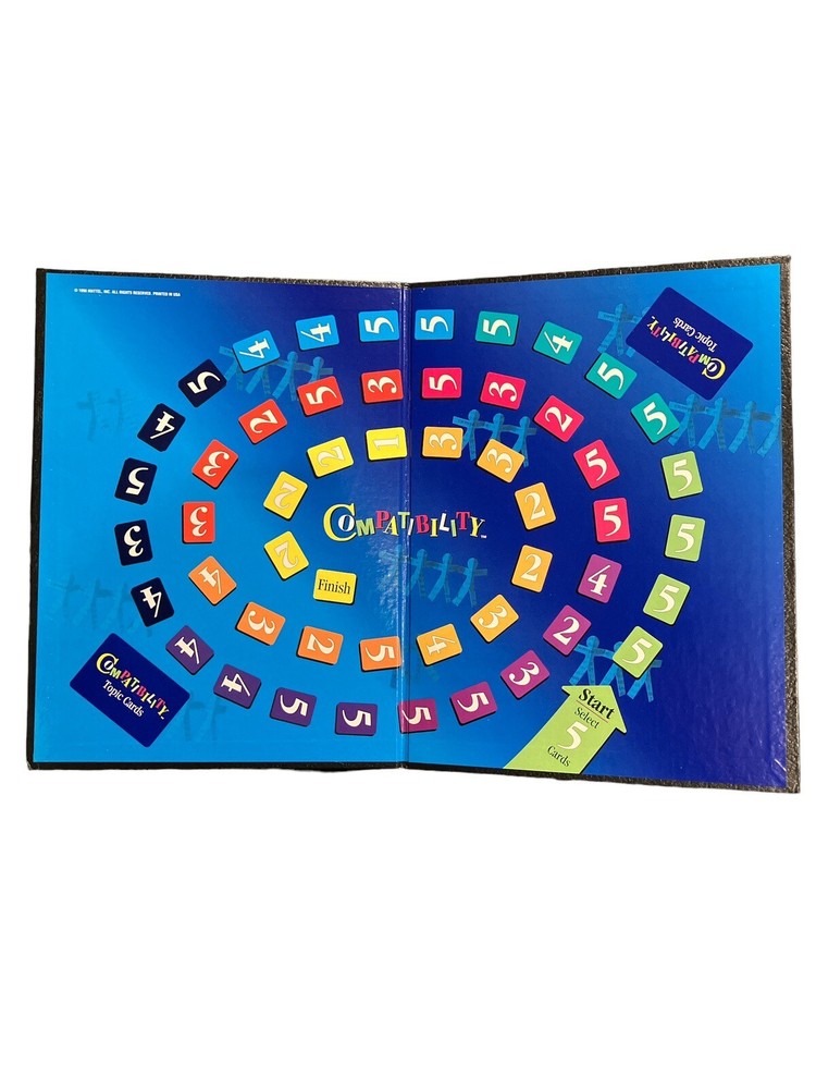 Mattel Compatibility Board Game Cards Counted 100% Complete