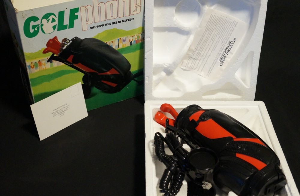 MICROTEL Golf Bag Phone Black/Red / Open Box / Tested / Works