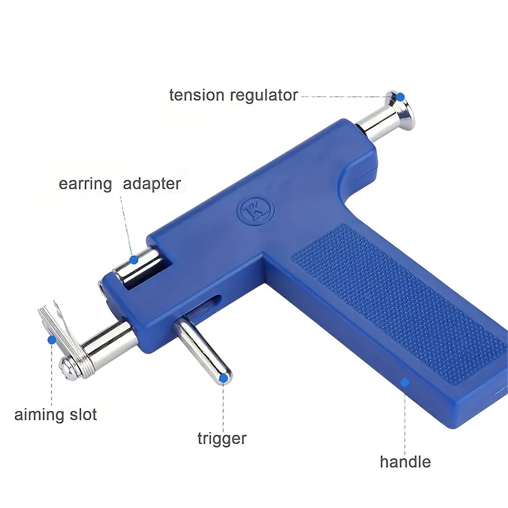 Ear Piercing Gun Kit - Self-Piercing Tool with Studs & Accessories for Home Use
