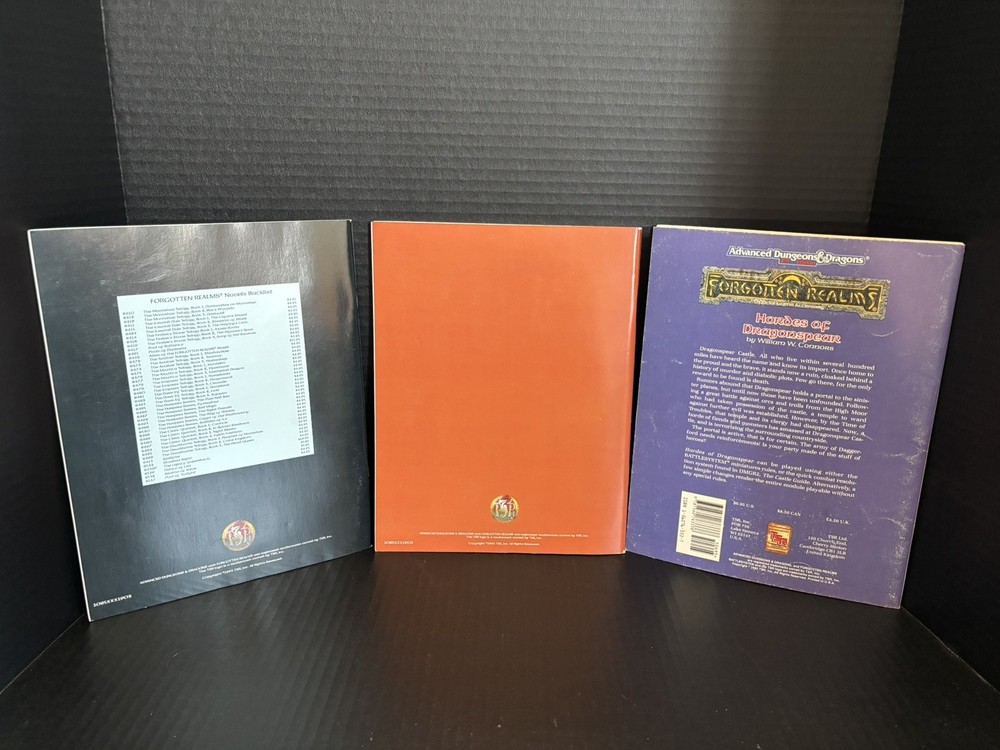 ADVANCED DUNGEONS & DRAGONS FORGOTTEN REALMS PLAY BOOKS
