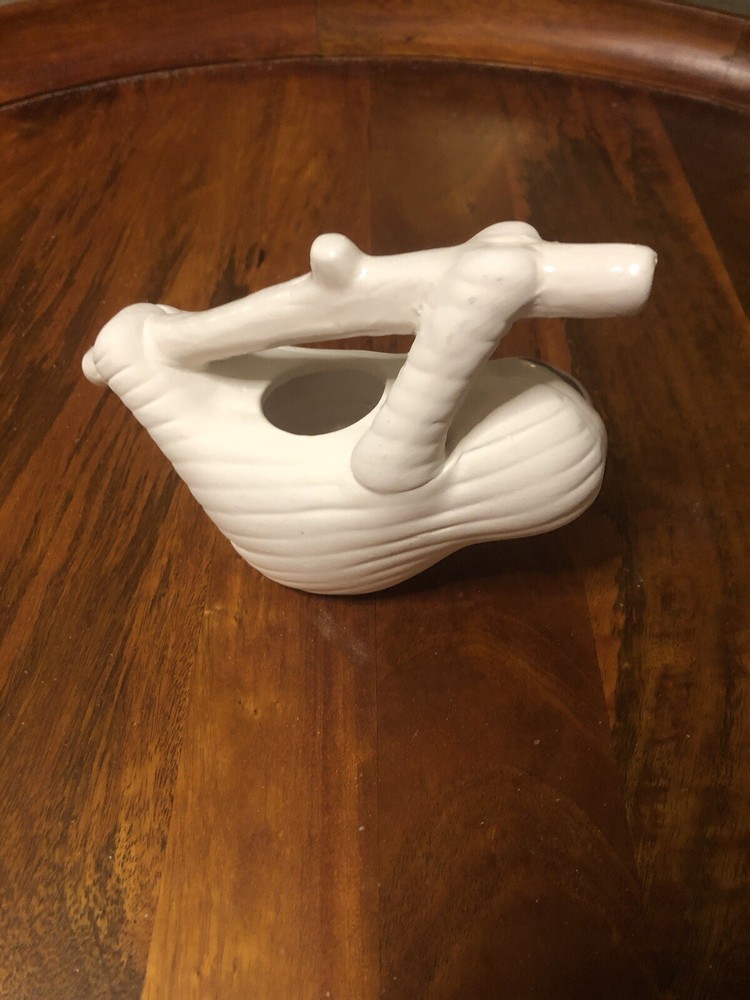 Adorable White Ceramic Sloth Planter
