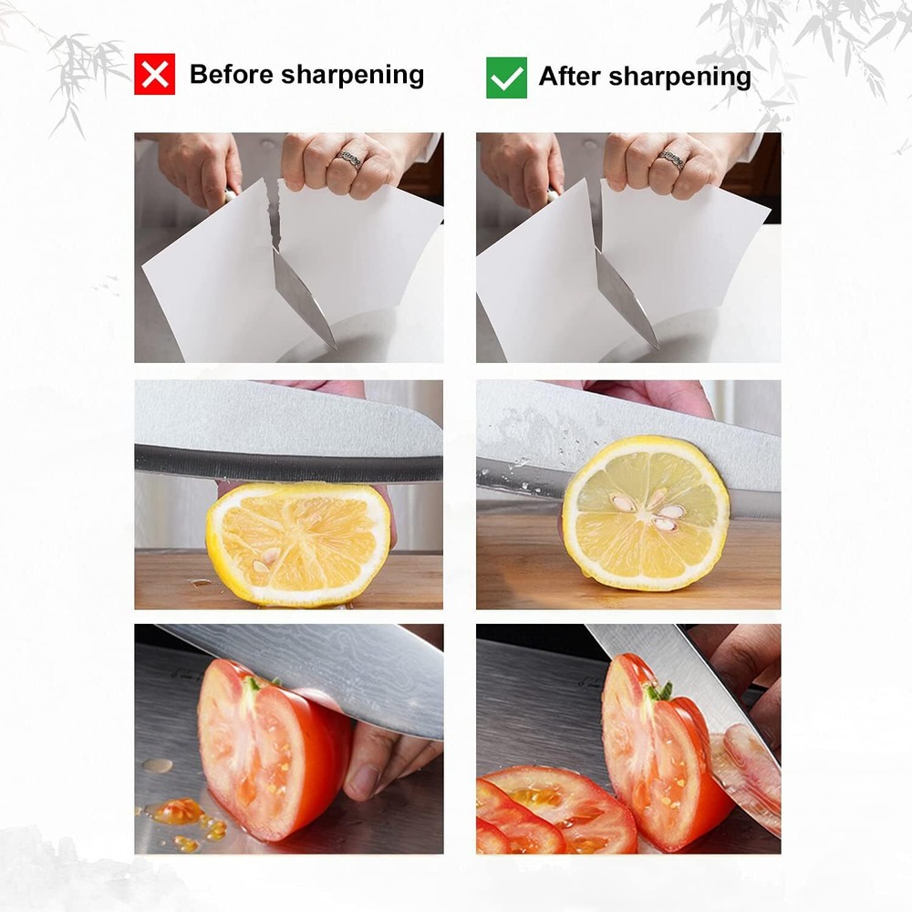 13PCS Complete Knife Sharpening Stone Set Professional Dual Whetstone Sharpener