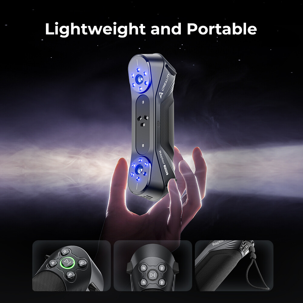 Creality Raptor Pro 3D Scanner 22+7 Blue Laser Lines 60fps for 5-4000mm Objects