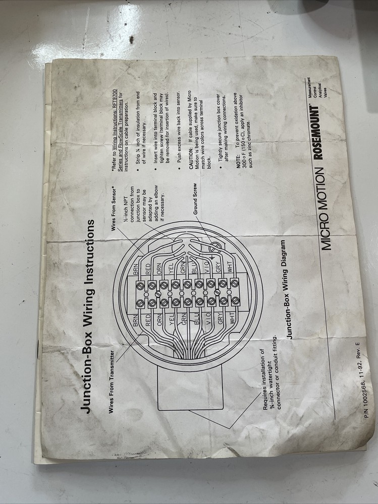 Micro Motion RFT97121PNU flow meter and transmitter DS025S113SU flow sensor 1/2”