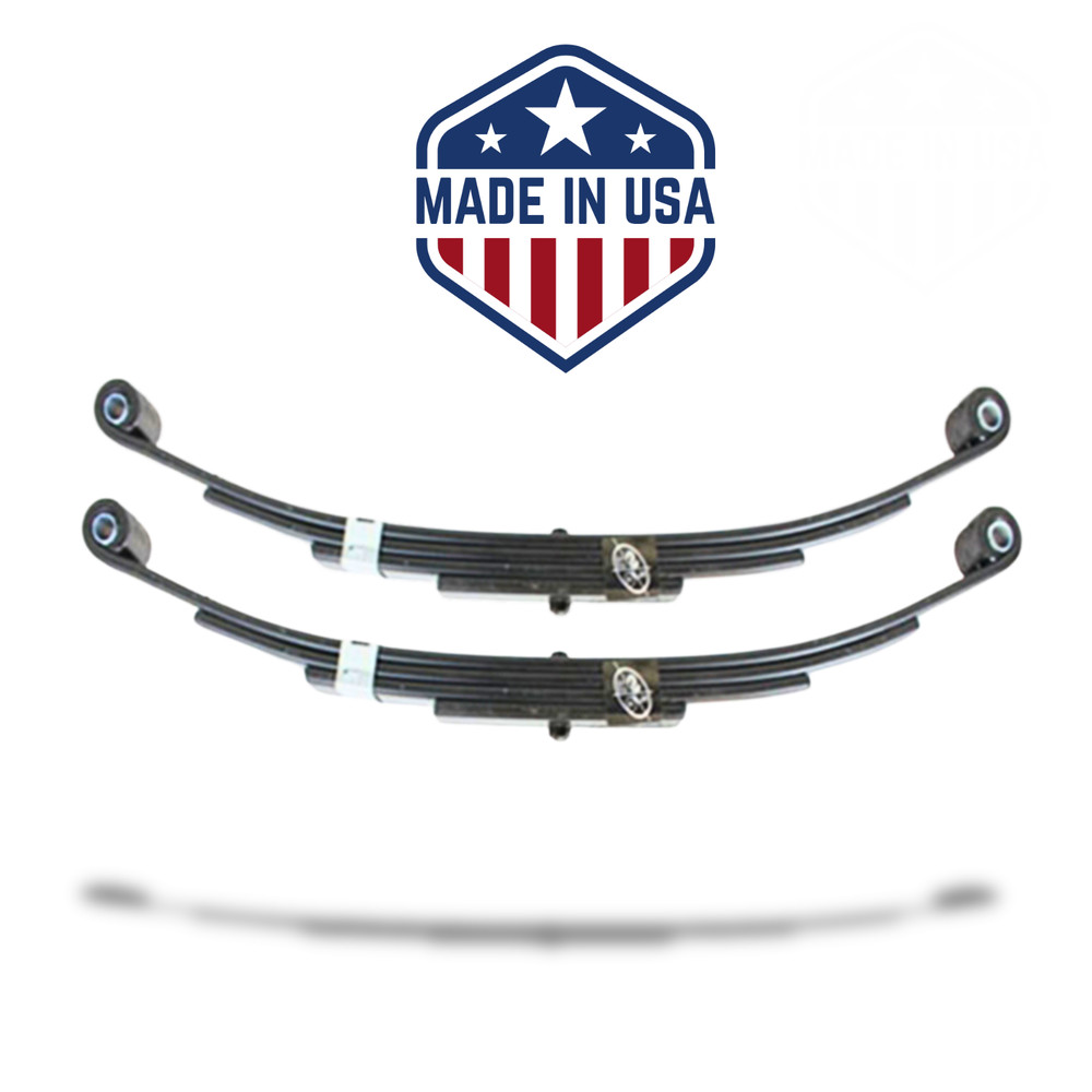 2-Pack USA Made 4 Leaf 25 1/4" 1,750 lbs Double Eye Trailer Leaf Spring