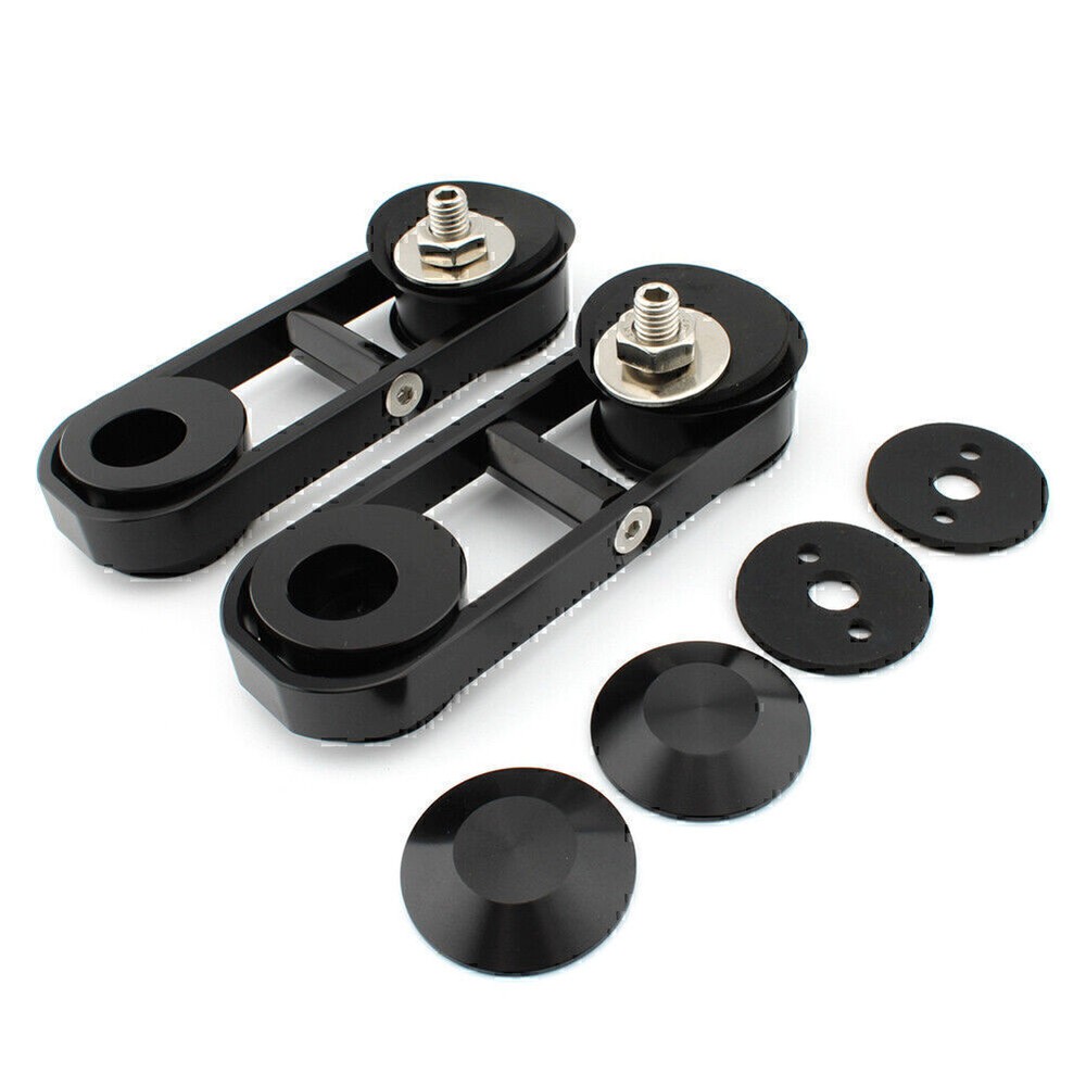 Black 180° Adjustable Drop Mirror Relocator Mount For Harley Touring 2006-2013
