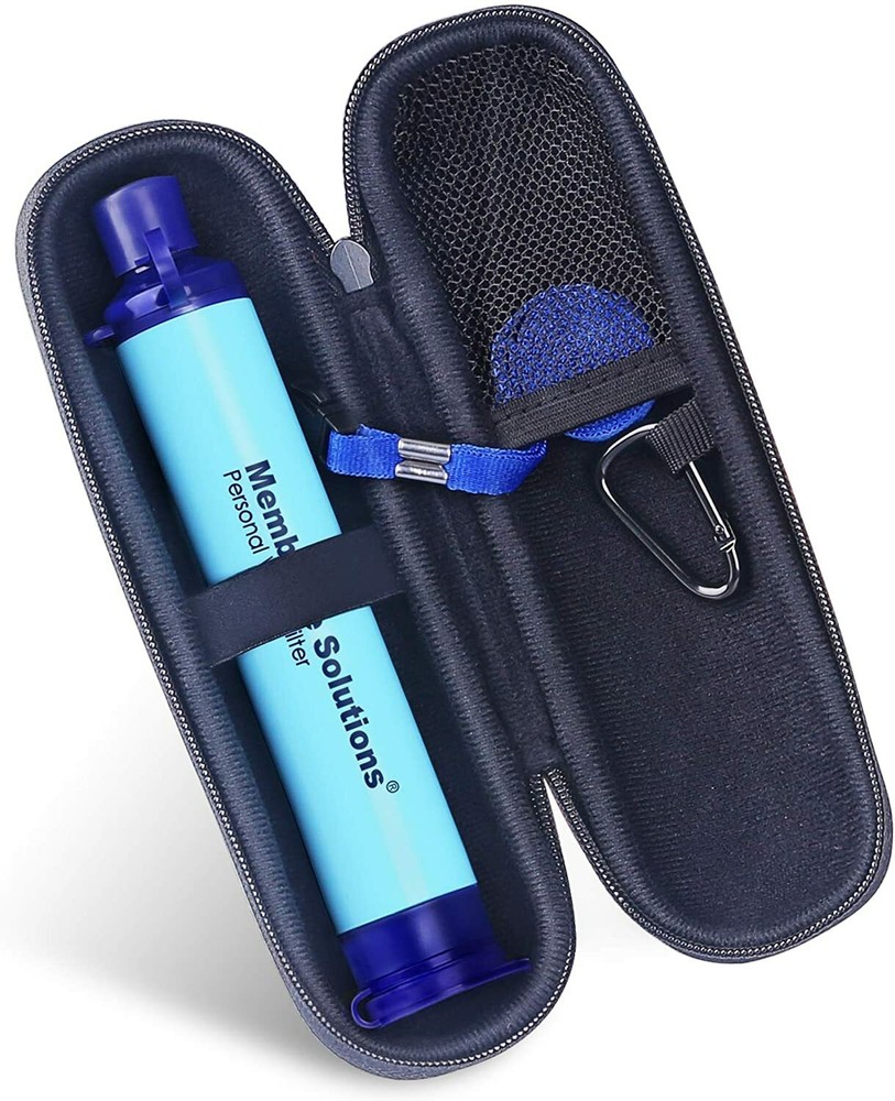 2Pcs Water Filter Case,Personal Filter Straw Carrying Bag,Shockproof EVA Storage