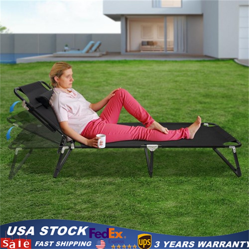 Adults Folding Sleeping Cot Office Nap Bed Heavy Duty Adjustable Cots Camping