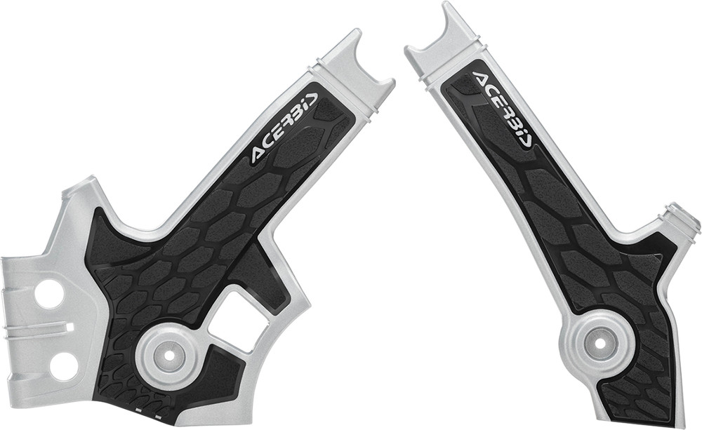 Acerbis X-Grip Frame Guards Silver/Black #2801931019
