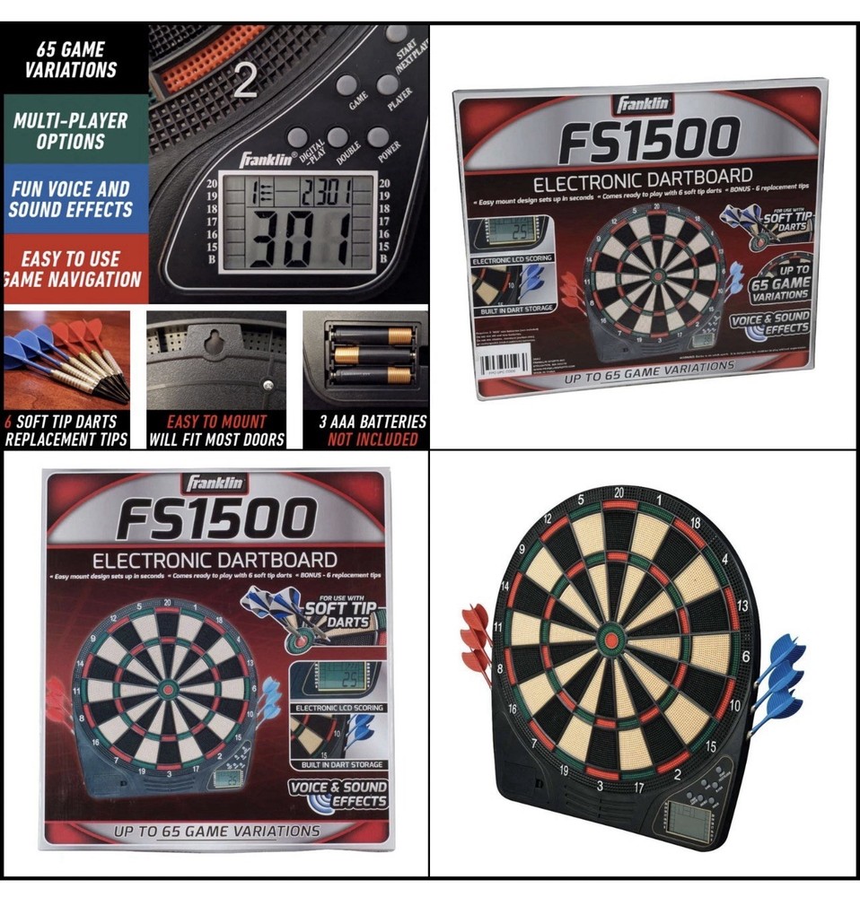 Electronic Dart Board Sets, Soft Tip Electric Dartboard with Digital Scoreboard