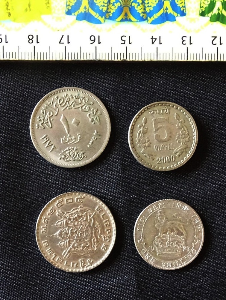 (USA ) , 4 Asia , coins.
