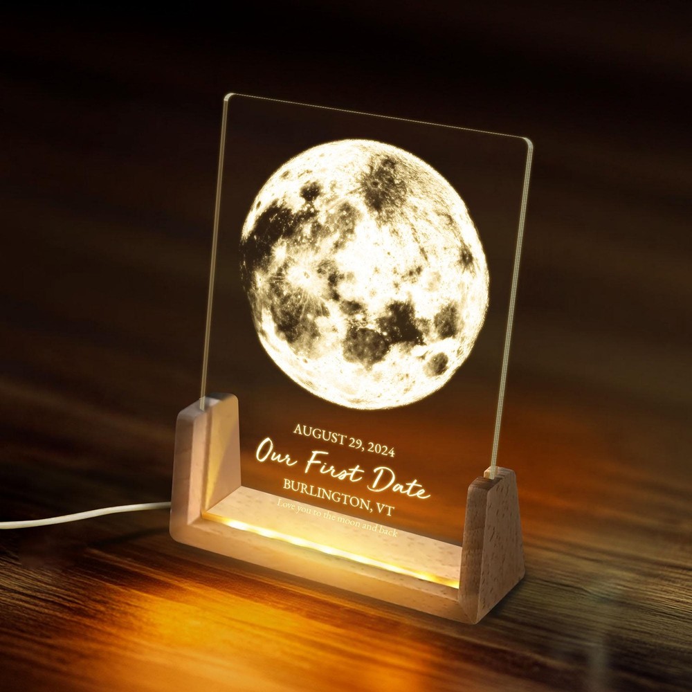 Custom Mom's Universe Moon Phase LED Light - Personalized Mother's Day Gift