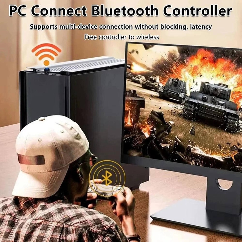 Wireless Bluetooth Adapter 5.4 USB for PC Laptop Quick Response Better Anti-Lag